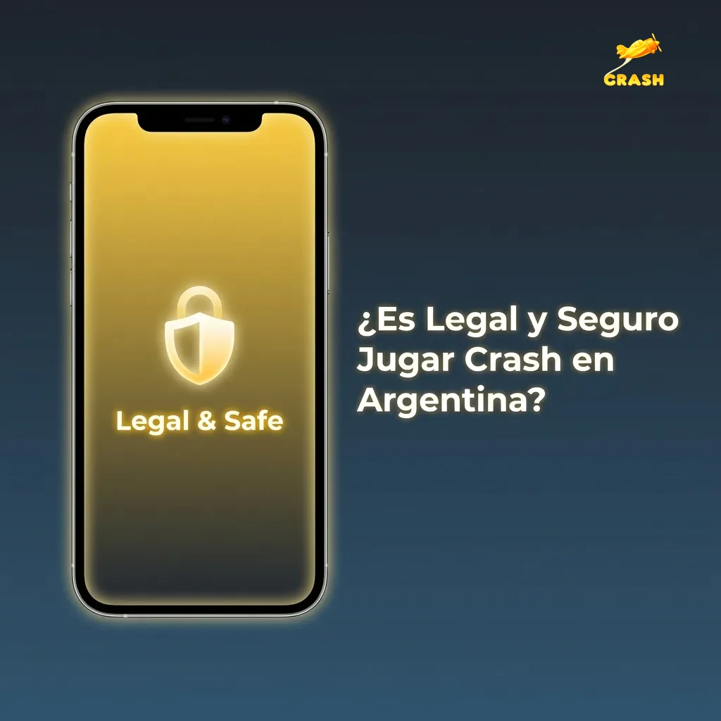 Crash game interface showing legal online casino platform in Argentina with security certification badge