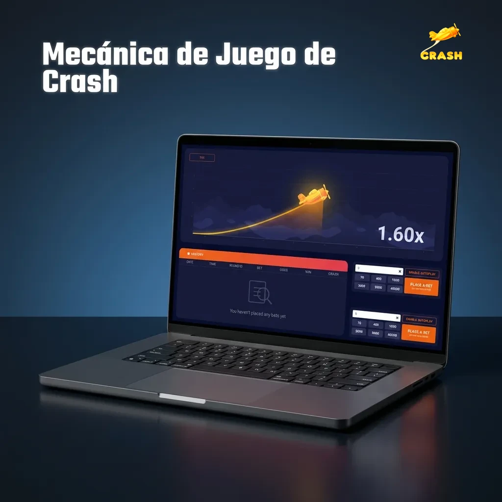 Pantalla de juego Crash mostrando multiplicador creciente, curva en tiempo real y opciones de apuesta y retiro automático