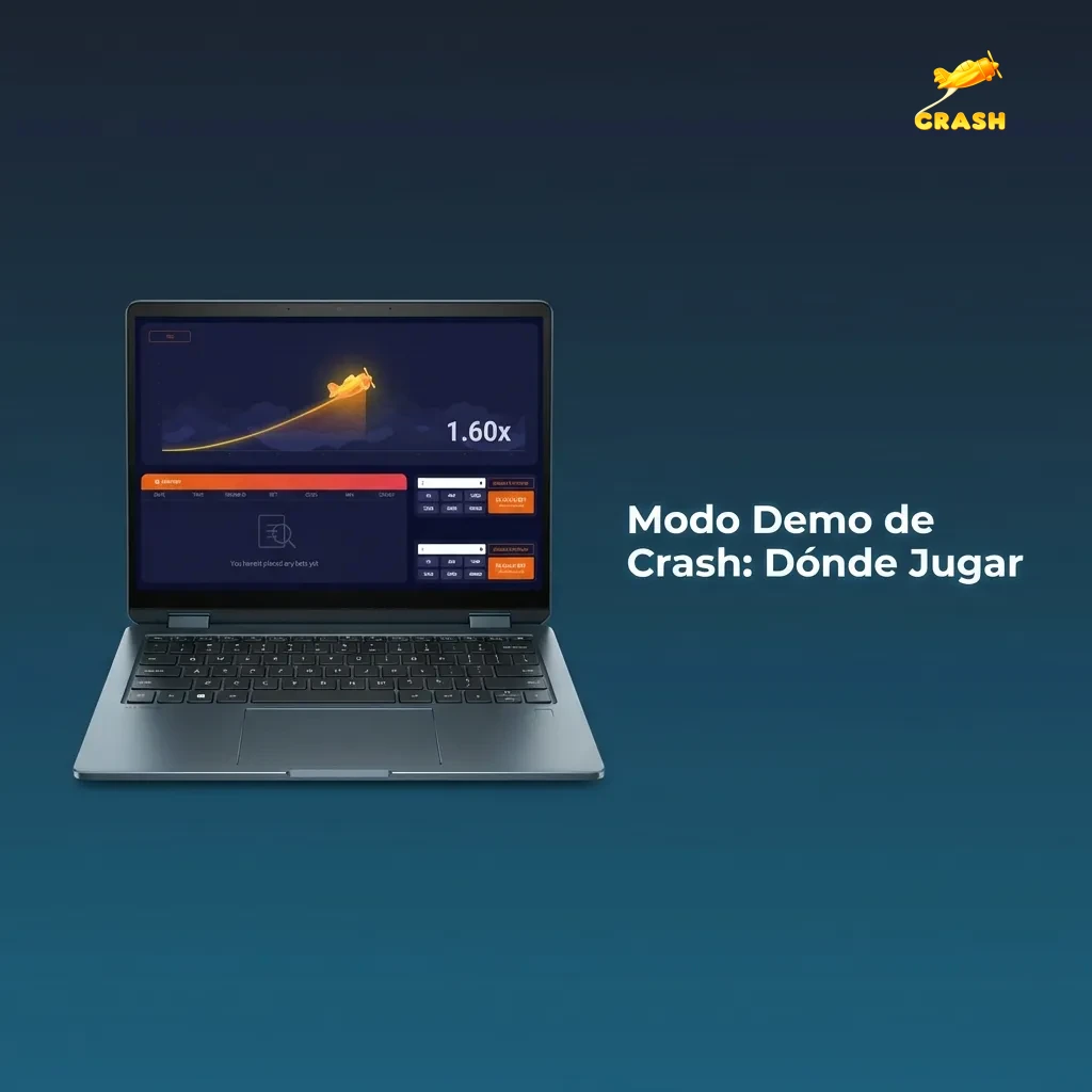 Jugador probando el modo demo de Crash en un casino online, aprendiendo estrategias sin gastar dinero real