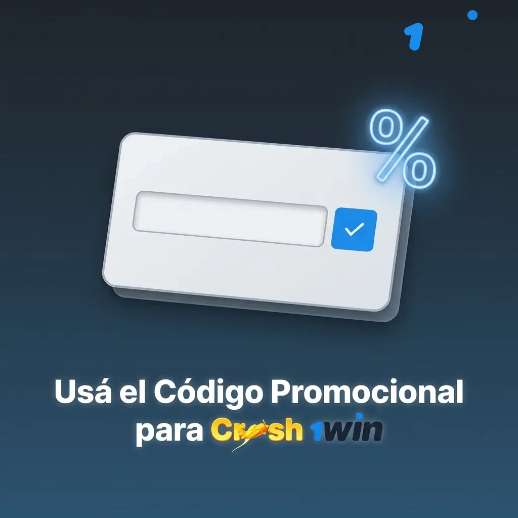 Players entering promotional code on 1win platform to receive bonus for Crash game