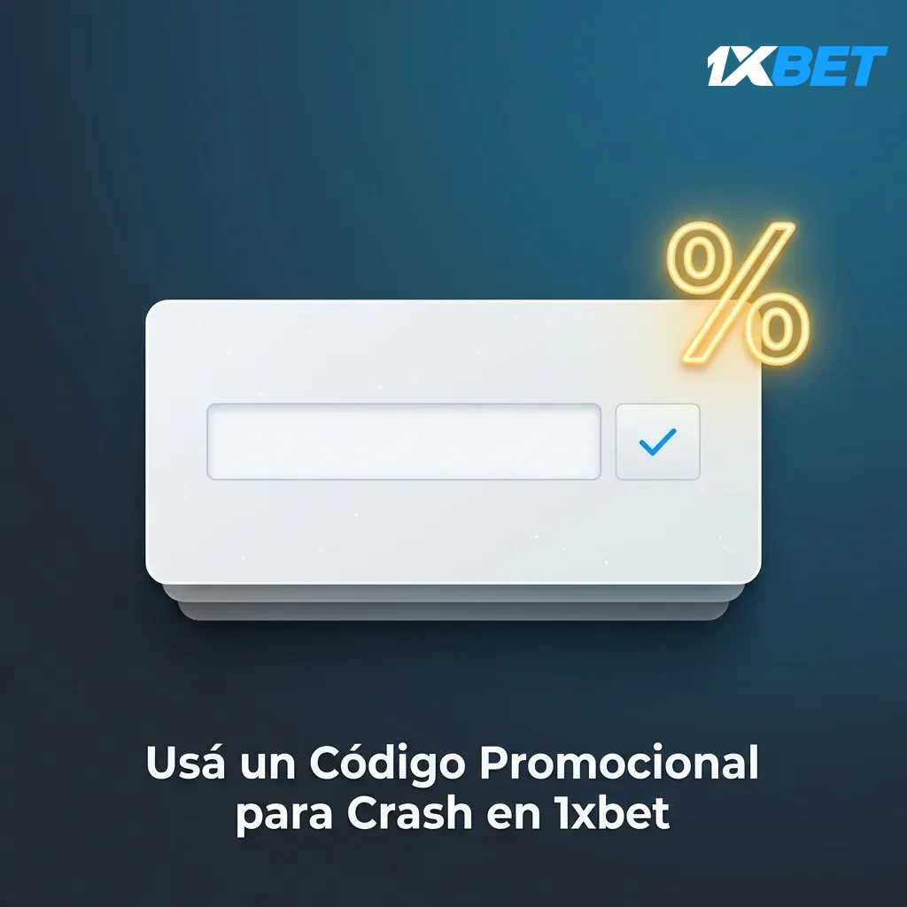 Player entering promotional code on 1xbet app to unlock bonus value for Crash game